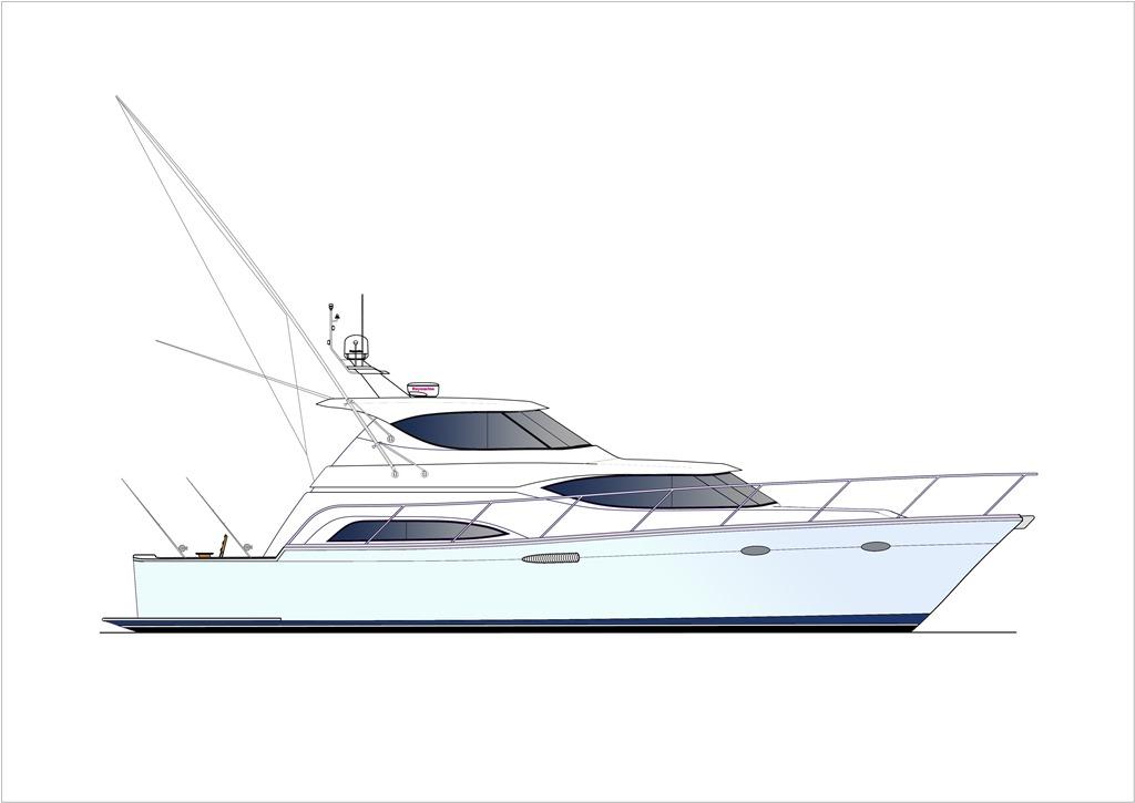 The latest design from Bill Upfold of Elite Motor Yachts, a 15.5-metre mid-pilothouse sport-fisher  - Auckland On Water Boat Show © Photos Supplied